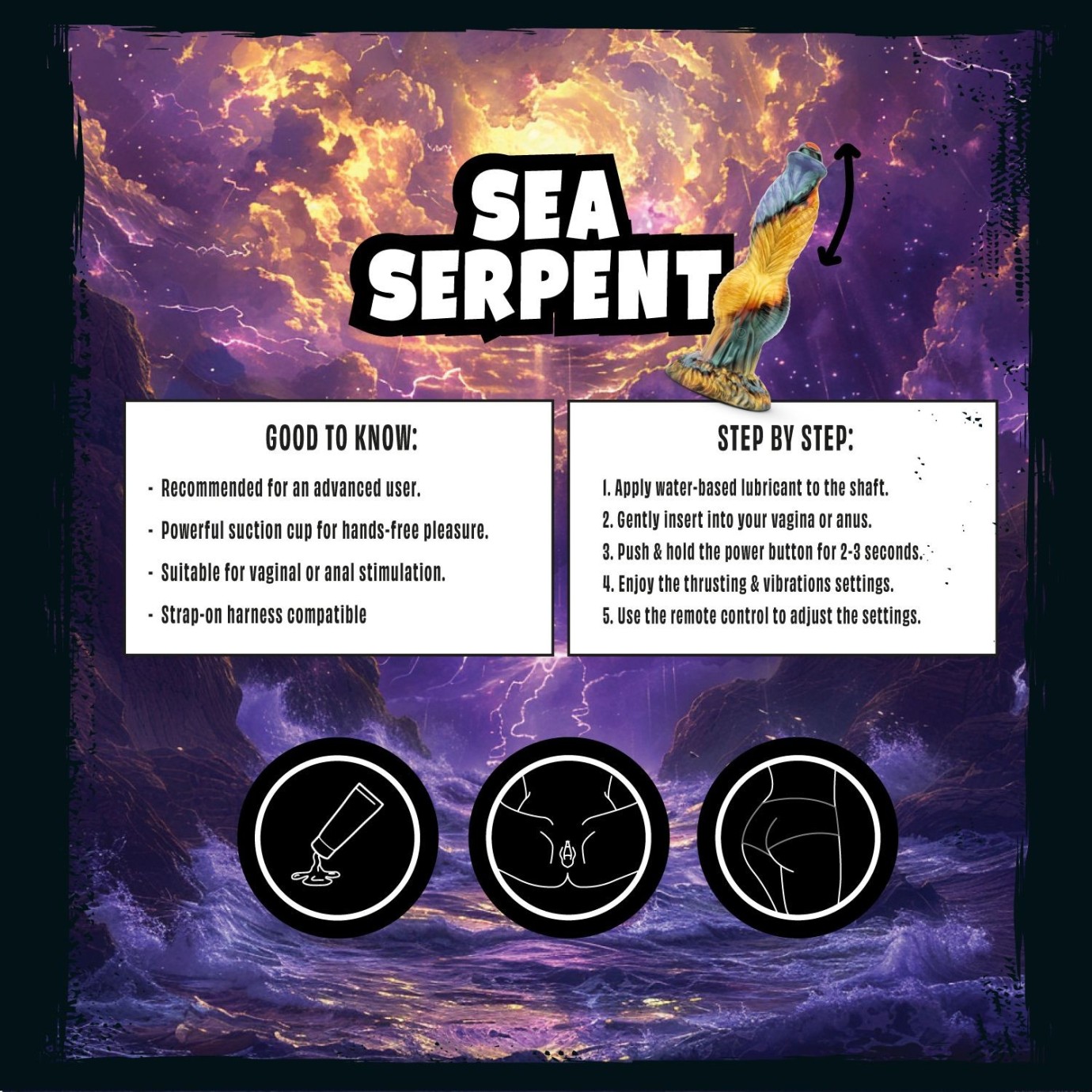 MYTHICAL MATES - Избутващ вибратор във формата на морска змия