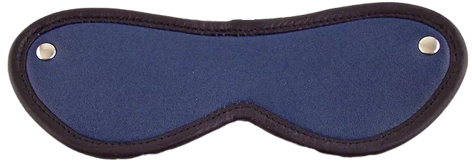 ROUGE Leather Blindfold Eye Mask Blue