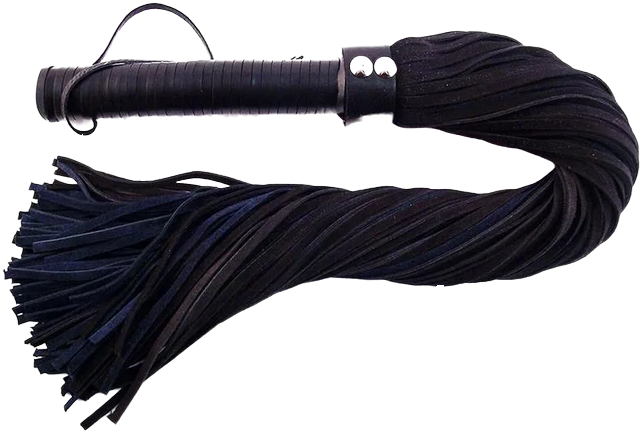 ROUGE Long Suede Flogger Leather Handle Black/Blue