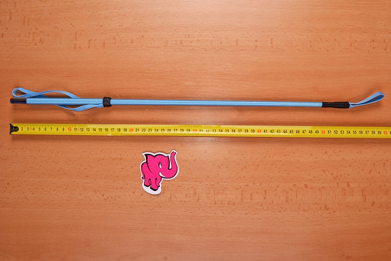 Син камшик 60 см - измерваме дължината