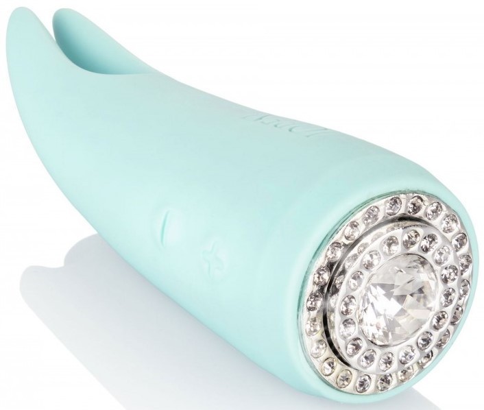 Тюркоазен диамантен масажен вибратор с уши