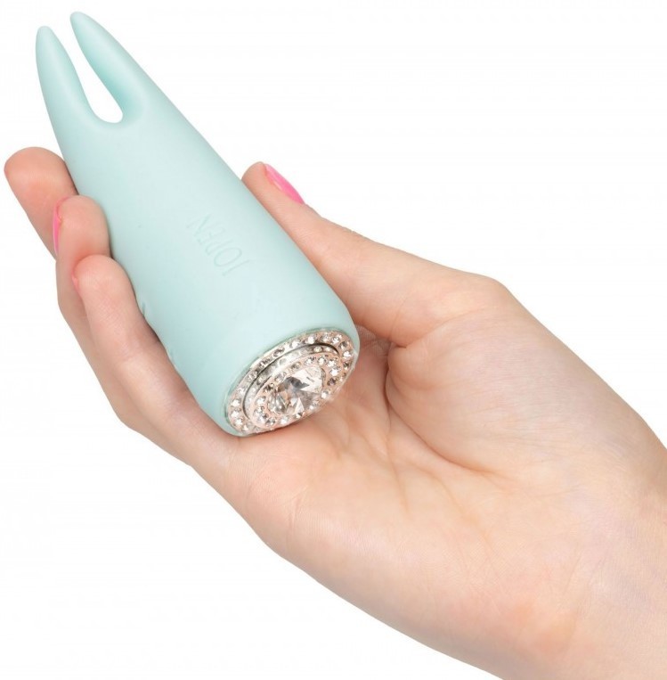 Тюркоазен диамантен масажен вибратор с уши