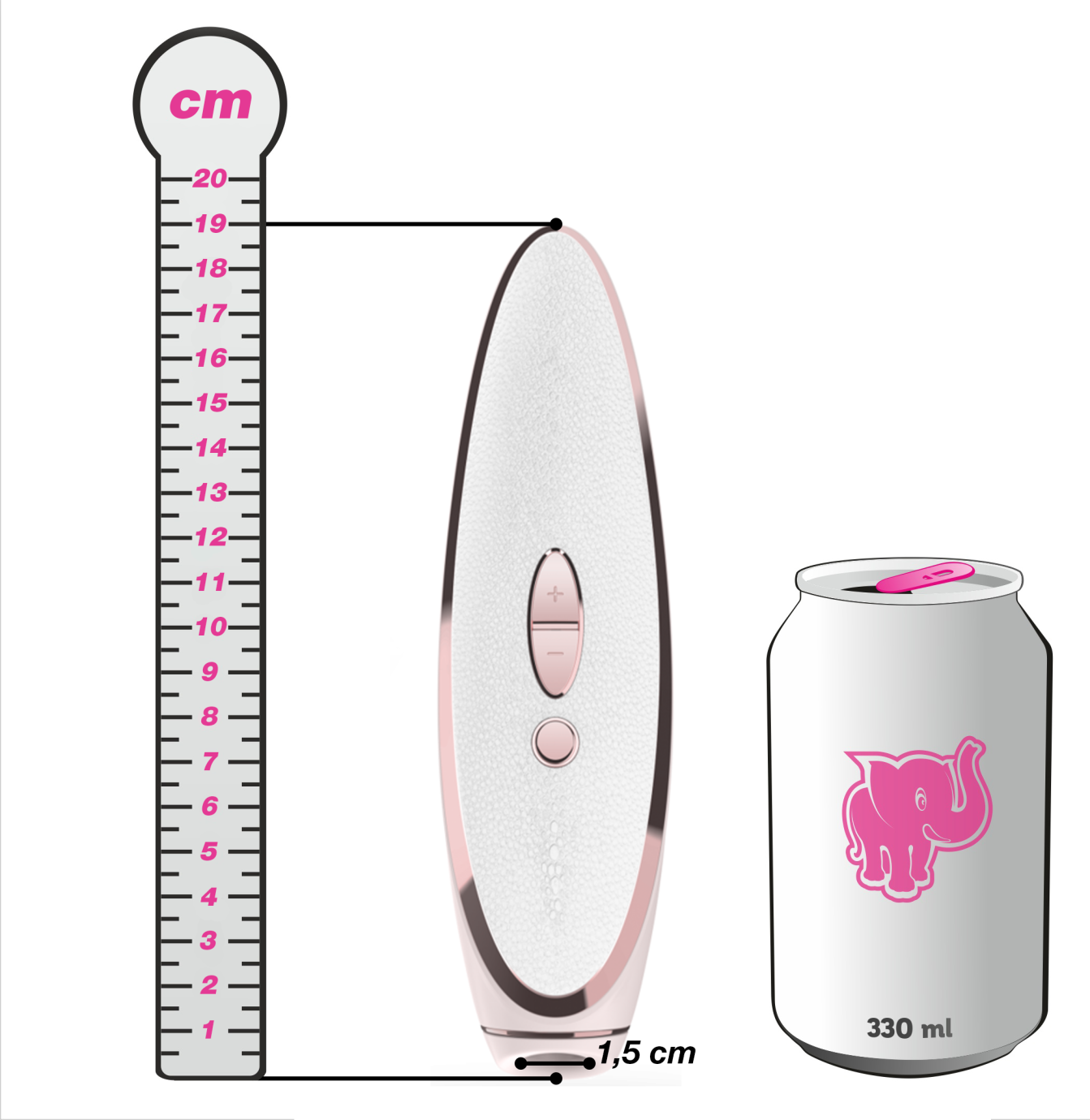 Satisfyer Луксозен вибратор под налягане, размери в сравнение с кутия