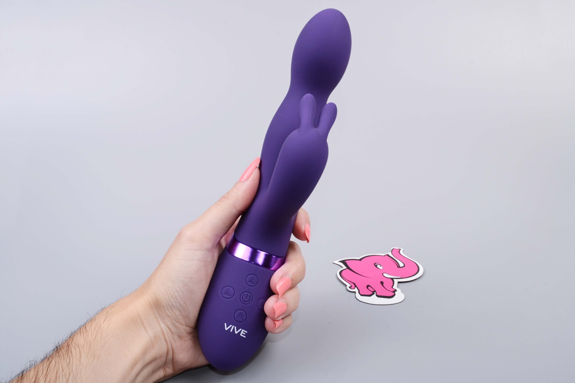 Ротационен вибратор Viver Bunny, в ръка
