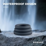 BONERS 3-Частов Комплект Пръстени за Пенис - Сив