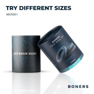 BONERS 3-Частов Комплект Пръстени за Пенис - Сив