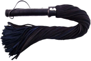 ROUGE Long Suede Flogger Leather Handle Black/Blue