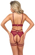 Abierta Fina Suspender Set red XL