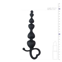 EASYTOYS ANAL COLLECTION Черни анални мъниста с дръжка във формата на сърце