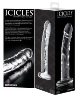 Icicles № 62 Прозрачно стъклено дилдо
