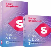 Sexy Elephant - оребрени презервативи Ribs & Dots