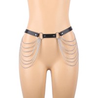 All-match trend metal tassel dark punk chain belt