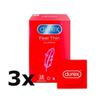 Durex Feel Thin Classic - Тънки презервативи (3 бр.)