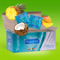 Pasante Tropical - латексови презервативи с вкус (144 бр.)